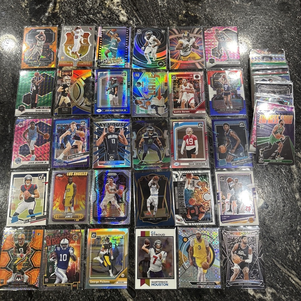 NFL, NBA, MLB Sports Card Lot! 60+ Rookies, Numbered, HOF, Parallels And More! 8